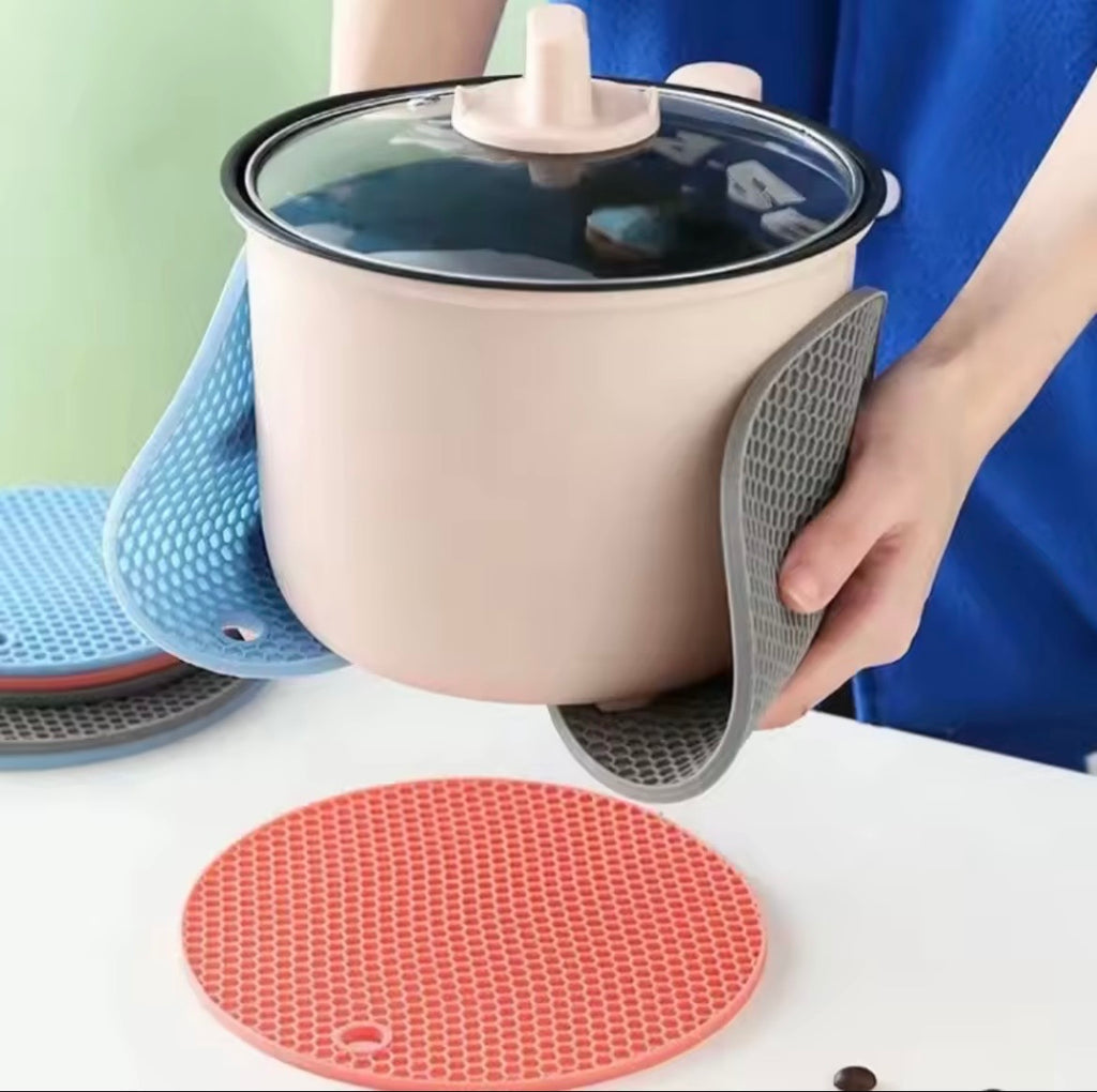Apoio de Panela de Silicone Antiderrapante e Térmico