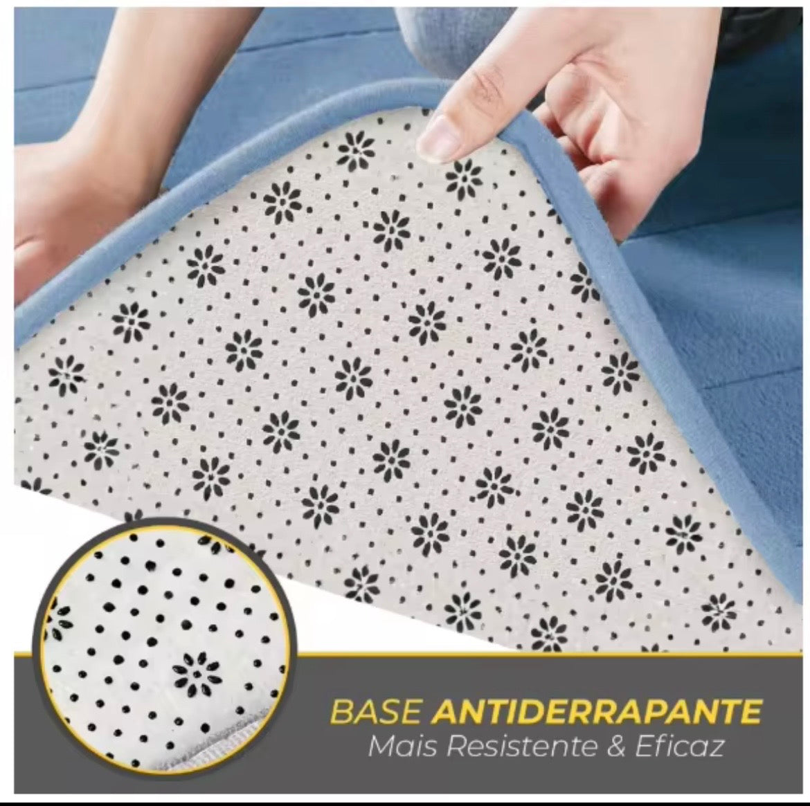 Tapete para Banheiro Antiderrapante e Lavável