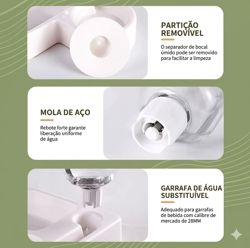 Comedouro e Bebedouro Automático Pet 2 em 1 - Tigela Dupla