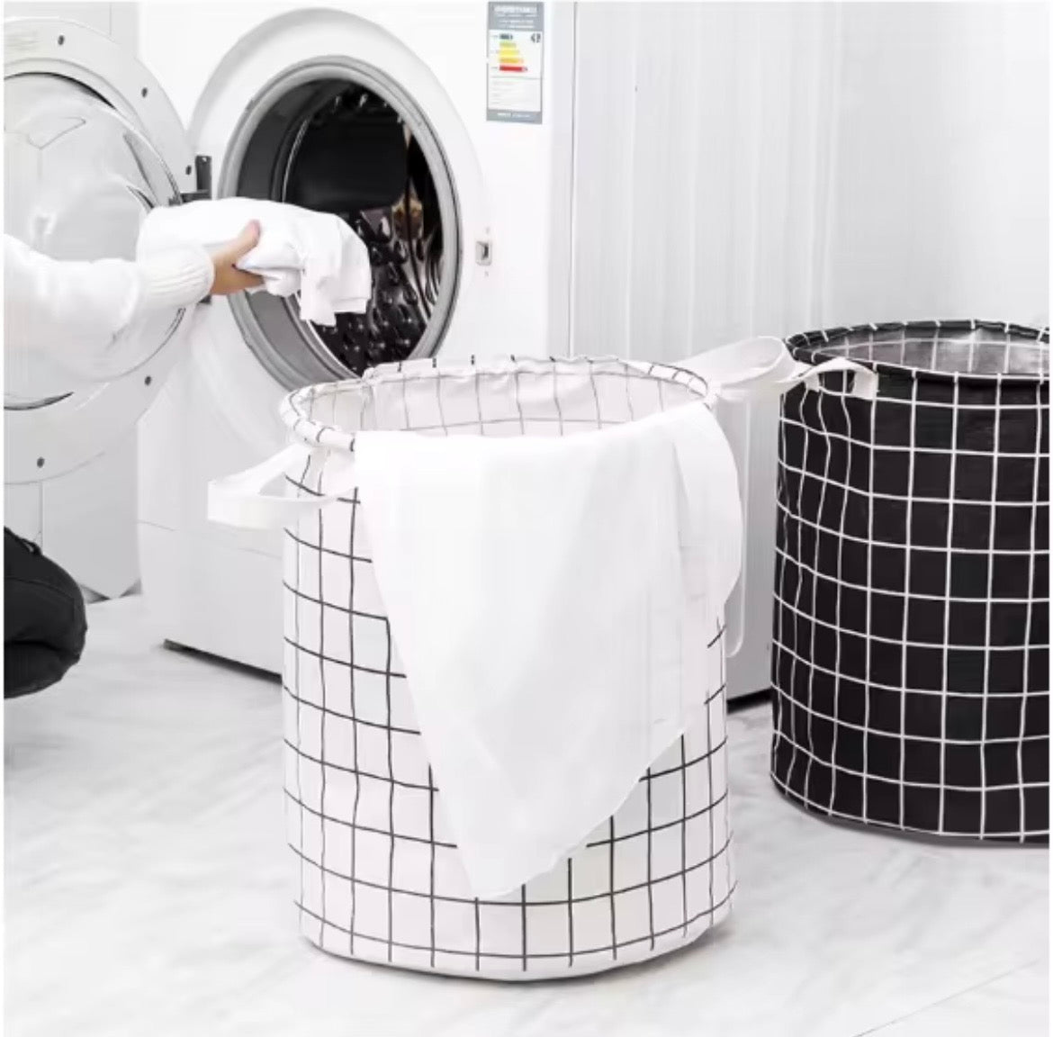 Cesto Organizador De Roupa Suja Dobrável Impermeável Com Alça