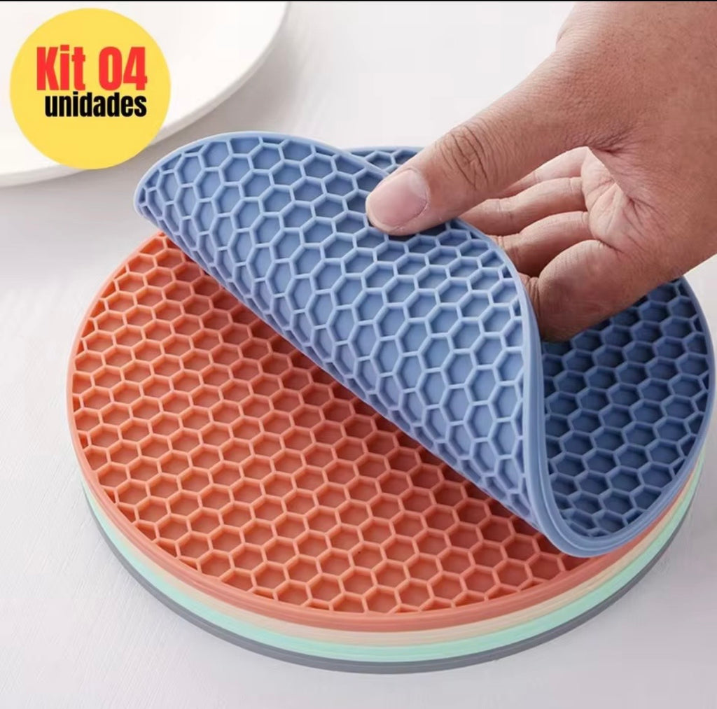 Apoio de Panela de Silicone Antiderrapante e Térmico
